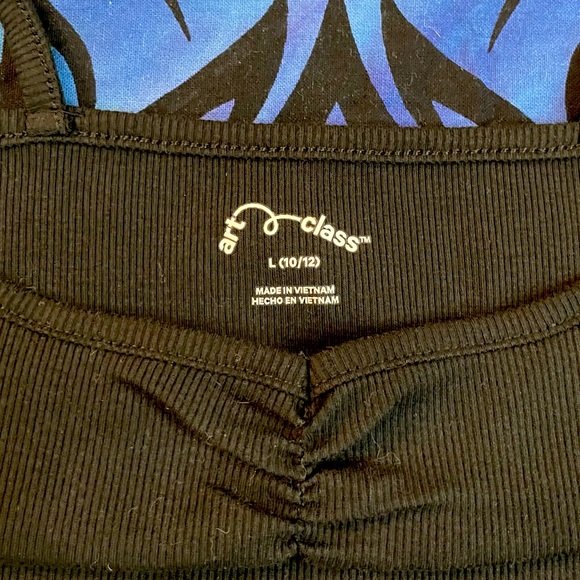 Rusched Black Ribbed Tanktop - Picture 5 of 6